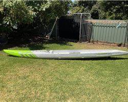 One Unlimited Dugout, Ultra Light Carbon 25 inches 17' 11" stand up paddle racing & downwind board
