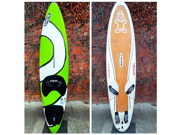 Starboard Isonic 94L, Oes Ice 85, Fins