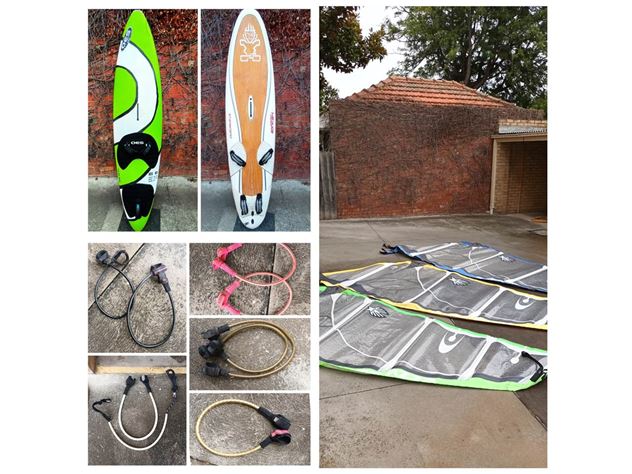 Starboard Isonic 94L, Oes Ice 85, Fins, Lines