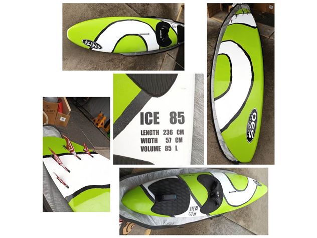 Starboard Isonic 94L, Oes Ice 85, Fins, Lines