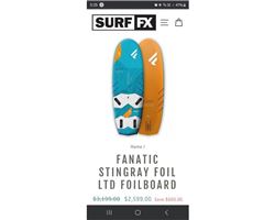 Fanatic Stingray 130 Litre 209 cm windsurfing foils & foil board