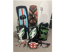  Full Kiteboarding Setup-3Kites, 3Boards kiteboarding kite