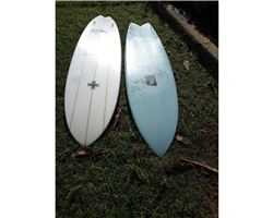 Fitzgerald + Christenson Cosmic Twin + Long Phish 6' 10" surfing shortboards (under 7')