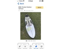  Evoke 10Foot Carbon 32 inches 10' 0" stand up paddle wave & cruising board