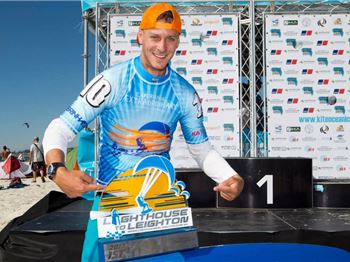 Marvin Baumiester wins the Lighthouse to Leighton - Kitesurfing News