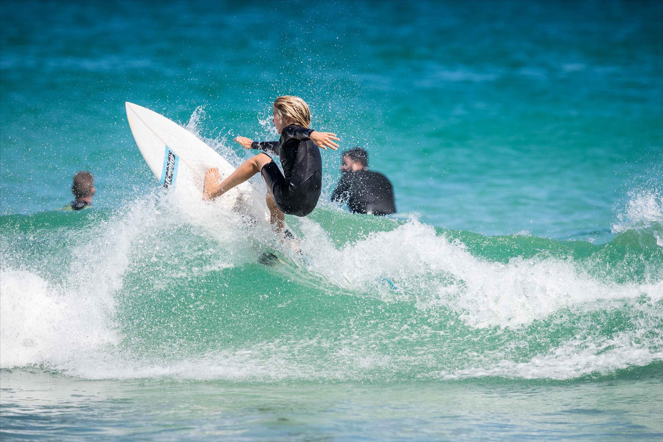 Surfing Trigg Beach, WA