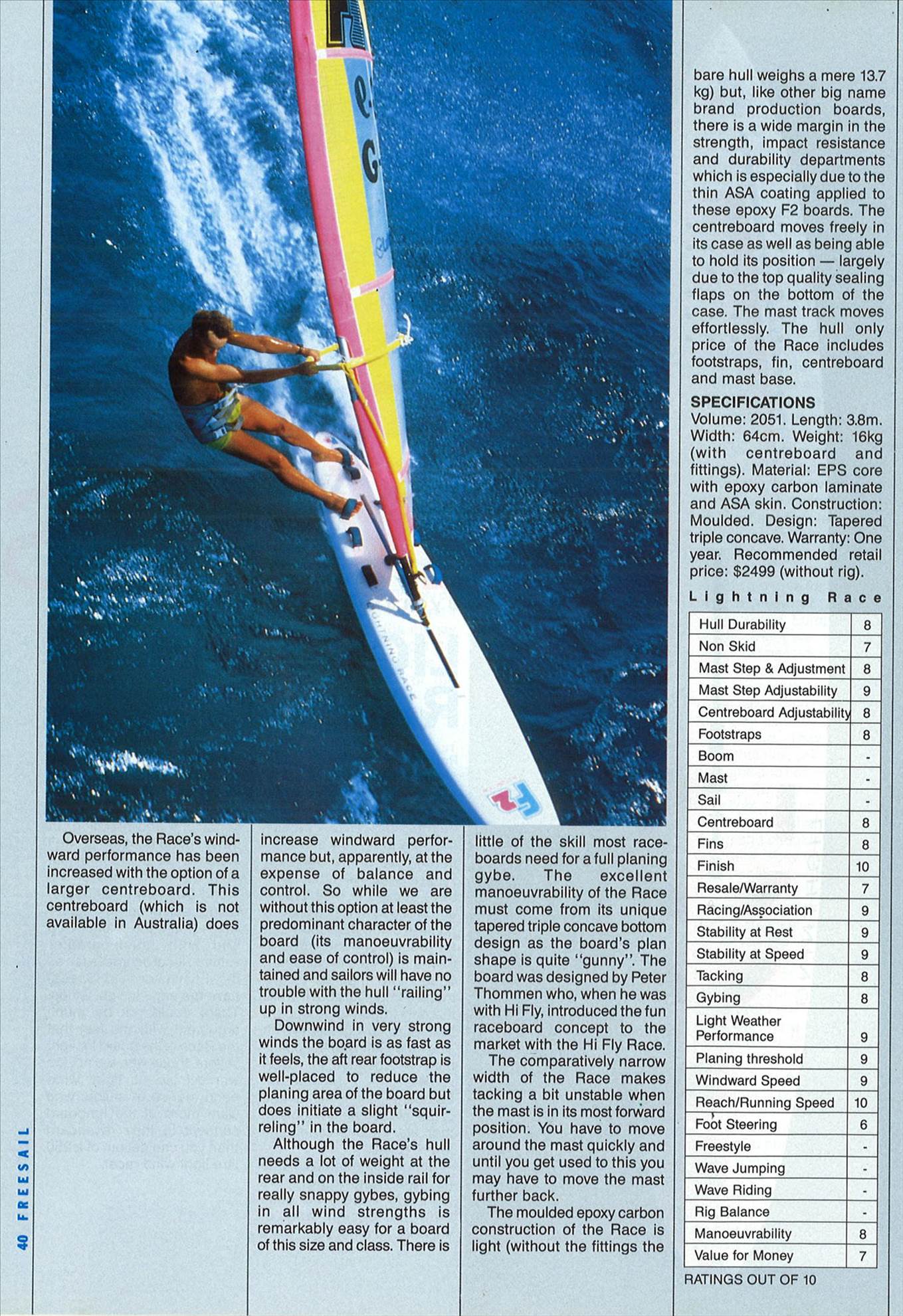 Windsurfing F2 lightnings